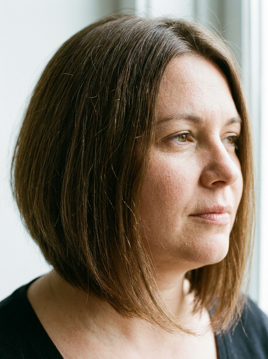 Soft A-Line Bob als Bob Frisuren für rundes Gesicht Inspiration 2026
